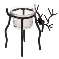 Artikel Rendier kaarsenhouder met theelichtglas, 15 cm