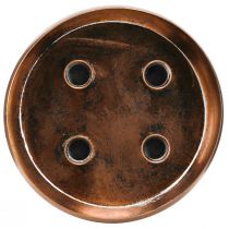 Artikel Kaarshouder schaal voor 4 stokkaarsen antiek look brons Ø22cm