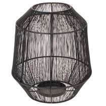 Artikel Zwarte kaarsenhouder, decoratieve lantaarn, draadmand, Ø24cm, H28cm