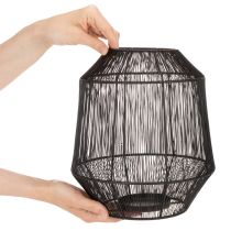 Artikel Zwarte kaarsenhouder, decoratieve lantaarn, draadmand, Ø24cm, H28cm