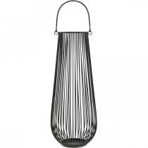 Artikel Kaarshouder zwarte decoratieve lantaarn met handvat Ø22cm H52cm