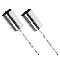 Artikel Kaarsenhouder zilver voor stokkaarsen Ø2,2cm 4 st