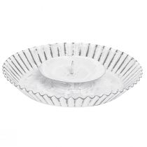 Artikel Kaarshouder wit metalen cakevorm Shabby Chic Ø15cm