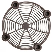 Artikel Kaarshouder voor 4 kaarsen sierschaal metaal bruin Ø14cm