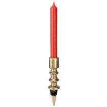 Artikel Kaarsenhouder voor flessen metaal antiek look licht goud H15cm