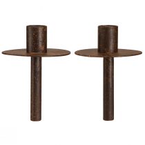 Artikel Kaarshouder voor flessen roestlook Ø8,5cm H12cm 2st