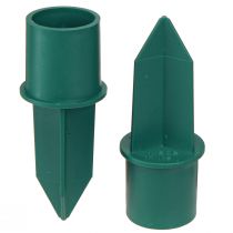 Artikel Kaarshouder voor stokkaarsen groen kunststof Ø2,2cm 5 st