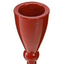 Artikel Kaarsenhouder voor taps toelopende kaarsen. Taps toelopende kaarsenhouder Rood H17cm