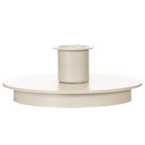 Artikel Ronde crèmekleurige kaarsenhouders voor taps toelopende kaarsen, tafeldecoratie, 10 cm, 2 stuks