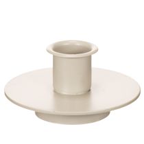 Artikel Metalen kaarsenhouder in mat beige, kleine kaarsenhouder voor taps toelopende kaarsen, 8 cm, 3 stuks
