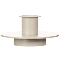 Artikel Metalen kaarsenhouder in mat beige, kleine kaarsenhouder voor taps toelopende kaarsen, 8 cm, 3 stuks