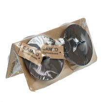 Artikel Kaarsenhouder in bruin Ø9cm 4 stuks