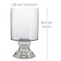 Windlicht glas kaars glas getint, helder Ø20cm H36.5cm