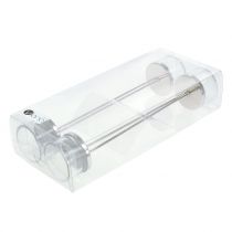 Artikel Kaarsenhouder met glas op stokje 4 st