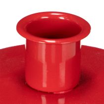 Artikel Kleine rode kaarsenhouders voor kaarsen van 8 cm, 3 stuks