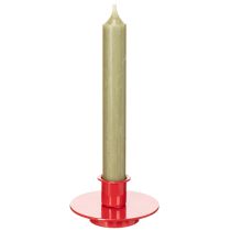 Artikel Kleine rode kaarsenhouders voor kaarsen van 8 cm, 3 stuks