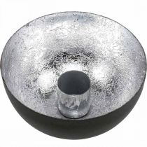Artikel Kandelaar Zwart Zilver Stokkandelaar Ø10cm H5cm