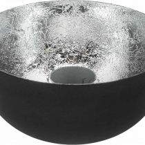 Artikel Kandelaar Zwart Zilver Stokkandelaar Ø10cm H5cm