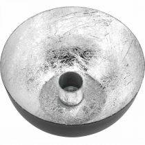 Artikel Kandelaar Zwart Zilver Kandelaar Ø13cm H6.5cm