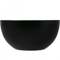 Artikel Kandelaar zwart zilver kerstdecoratie Ø13cm H6.5cm