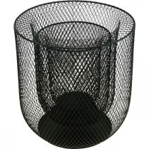 Artikel Kandelaar zwart metalen draadmand Ø28,5/18cm set van 2