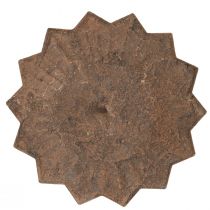Artikel Kaarsenhouder om op te plakken Ø11cm H8cm roest effect 4st