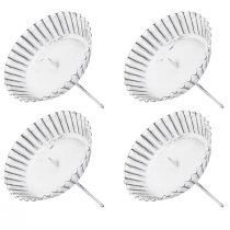 Artikel Insteekkaarshouder witte cakevorm Ø10cm 4st