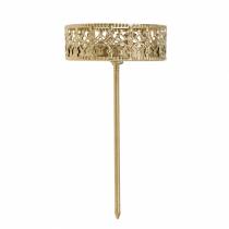 Artikel Filigrain kandelaar om in te steken goud Ø6,4cm H12,5cm 4 stuks antieke look