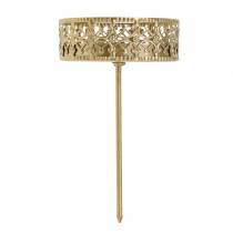 Artikel Bloemenkandelaars om in te pluggen goud Ø7,4cm H12,5cm 4 stuks antieke look