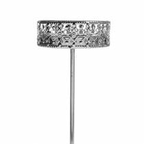 Artikel Filigrain kandelaar om in te steken zilver Ø6,4cm H12,5cm 4 stuks antieke look
