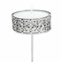Artikel Filigrain kandelaar om in te steken zilver Ø6,4cm H12,5cm 4 stuks antieke look
