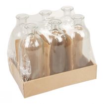Artikel Kaarshouder sierflessen mini vazen glas helder H19,5cm 6 st