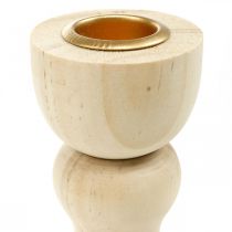 Artikel Kaarsenhouder houten tafeldecoratie voor kaarsen H17cm 2 st.