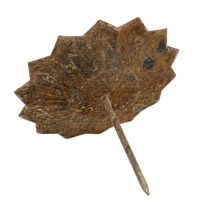 Artikel Kaarsenhouder voor het plakken van waxinelichthouder bruin H8,5cm 4st