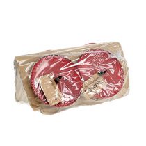 Artikel Kandelaar om op te plakken rood Ø8cm 4st