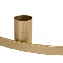 Artikel Kaarsenring, taps toelopende kaarsenhouder, metaal, mat goud, Ø35cm