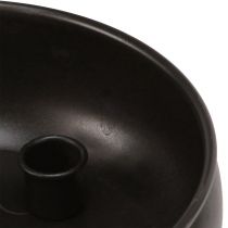 Artikel Kaarsenkom zwarte stokkaarshouder met magneten Ø20cm