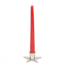 Artikel Kandelaar zilveren stokkaarshouder ster 8x8x4,5cm 4st