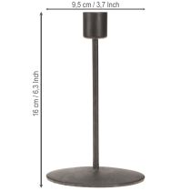 Artikel Kandelaar metalen kaarsenhouder antiek bruin H16cm 2 stuks