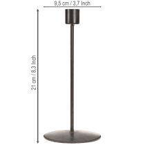 Artikel Kandelaar antiek bruin H21,5cm 2 stuks
