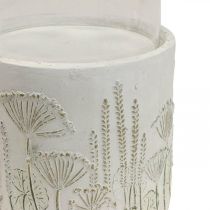 Artikel Kandelaar lantaarn glas met voet Ø17cm H32cm
