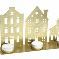 Artikel Kandelaar Kerstverlichting Deco Huizen Goud 52×12cm