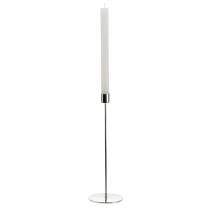 Artikel Metalen kandelaar set voor spitse kaarsen zilver Ø2.2cm H28cm 2st