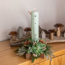 Artikel Kandelaar, tafeldecoratie kerst, kandelaar ster H7cm Ø20cm/6.5cm