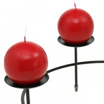 Artikel Kandelaar voor 4 kaarsen zwart metaal tafeldecoratie Ø23,5cm 2st