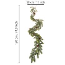 Artikel Decoratieve dennentak, kunstmatige slinger voor winterdecoraties, 190 cm