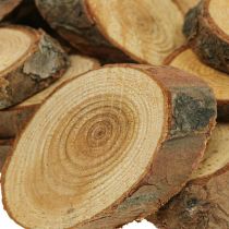 Houten schijfjes deco hagelslag hout grenen ovaal Ø4-5cm 500g