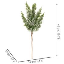 Artikel Kunstmatig met sneeuw bedekte dennentak voor bloemstukken en adventsdecoraties, 40 cm, 3 stuks