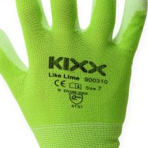 Artikel Kixx nylon tuinhandschoenen maat 8 lichtgroen, lime