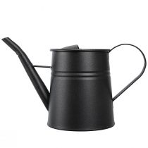 Artikel Stijlvolle kleine decoratieve gieter, zwart metaal, 30x13x17 cm, 1,7 liter, plantenbak, decoratie voor appartement/balkon